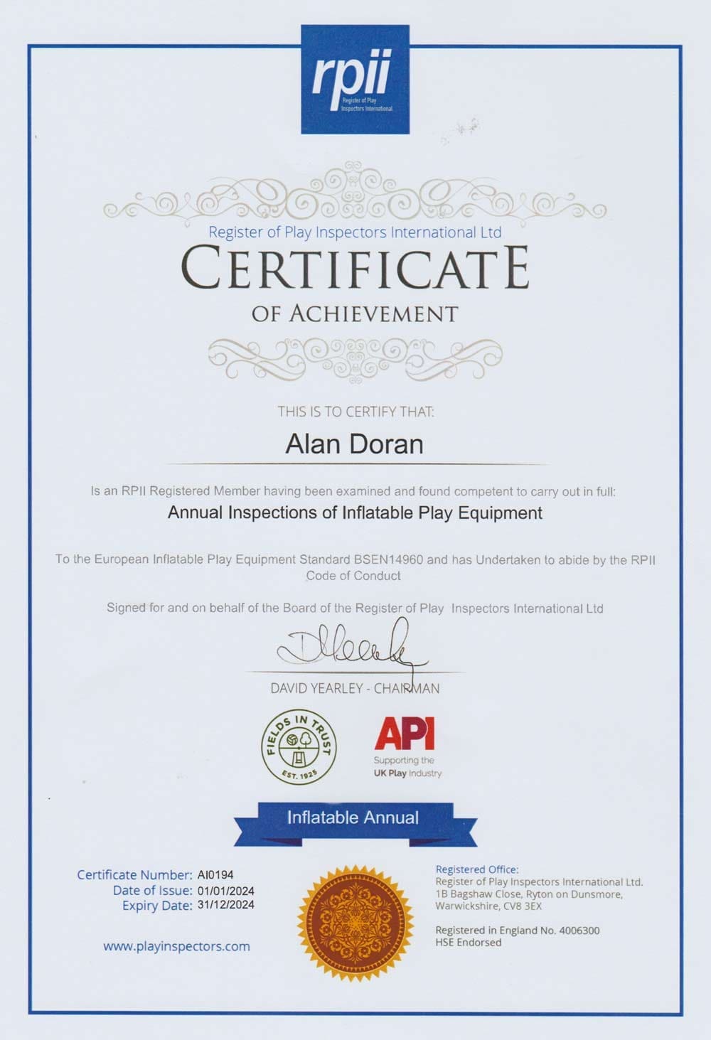 safety cert web
